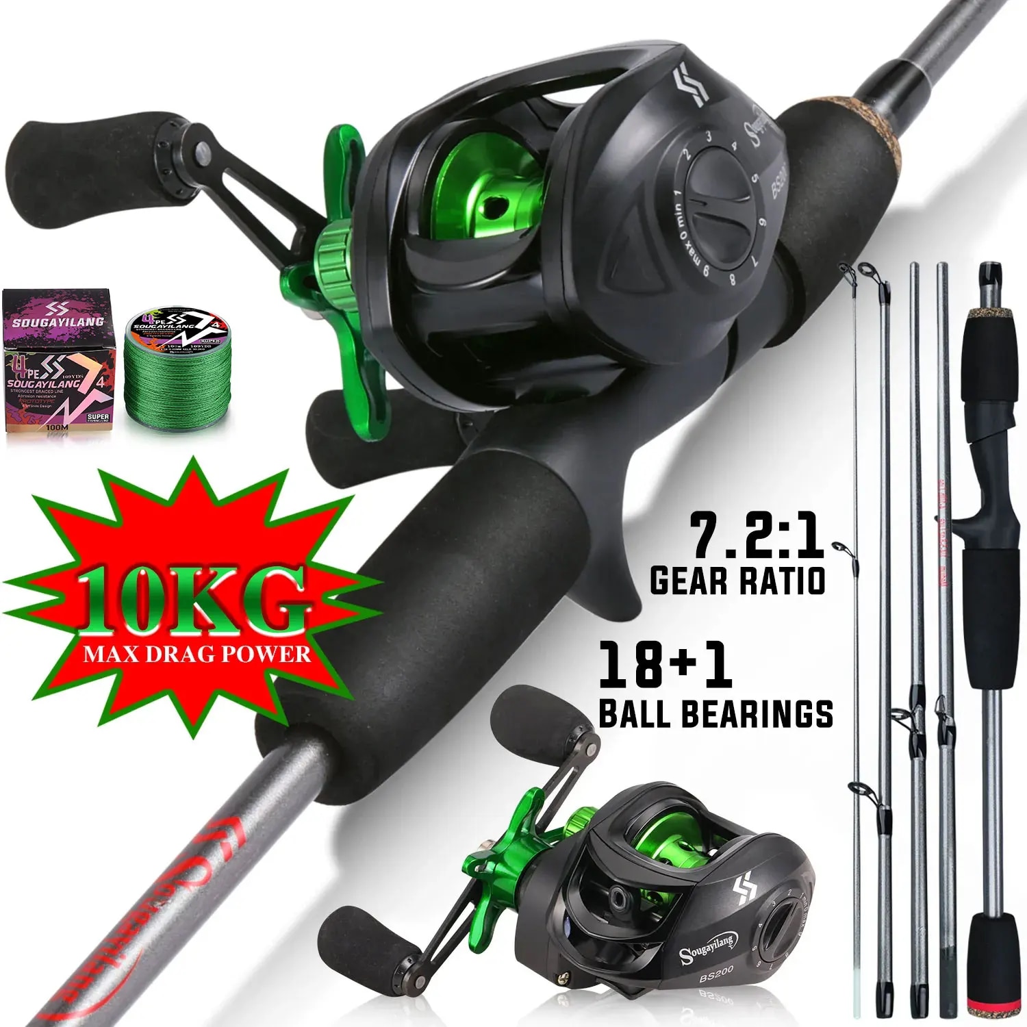 Wędka Sougayilang Combo 1,7 m  – Fishing Rod Combo recenzja i cena